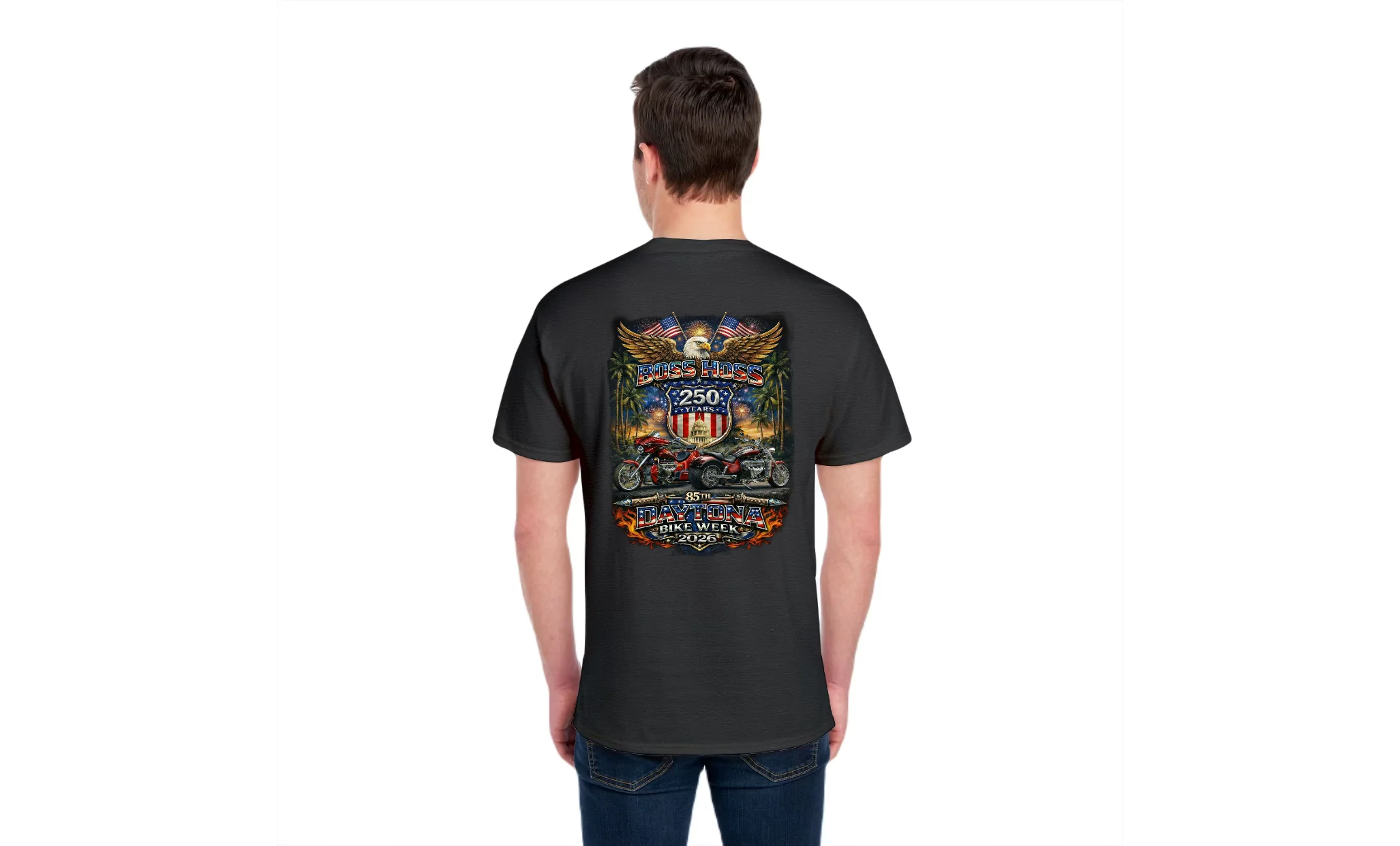 '26 Daytona Boss Hoss T-shirt Unisex - Image 2