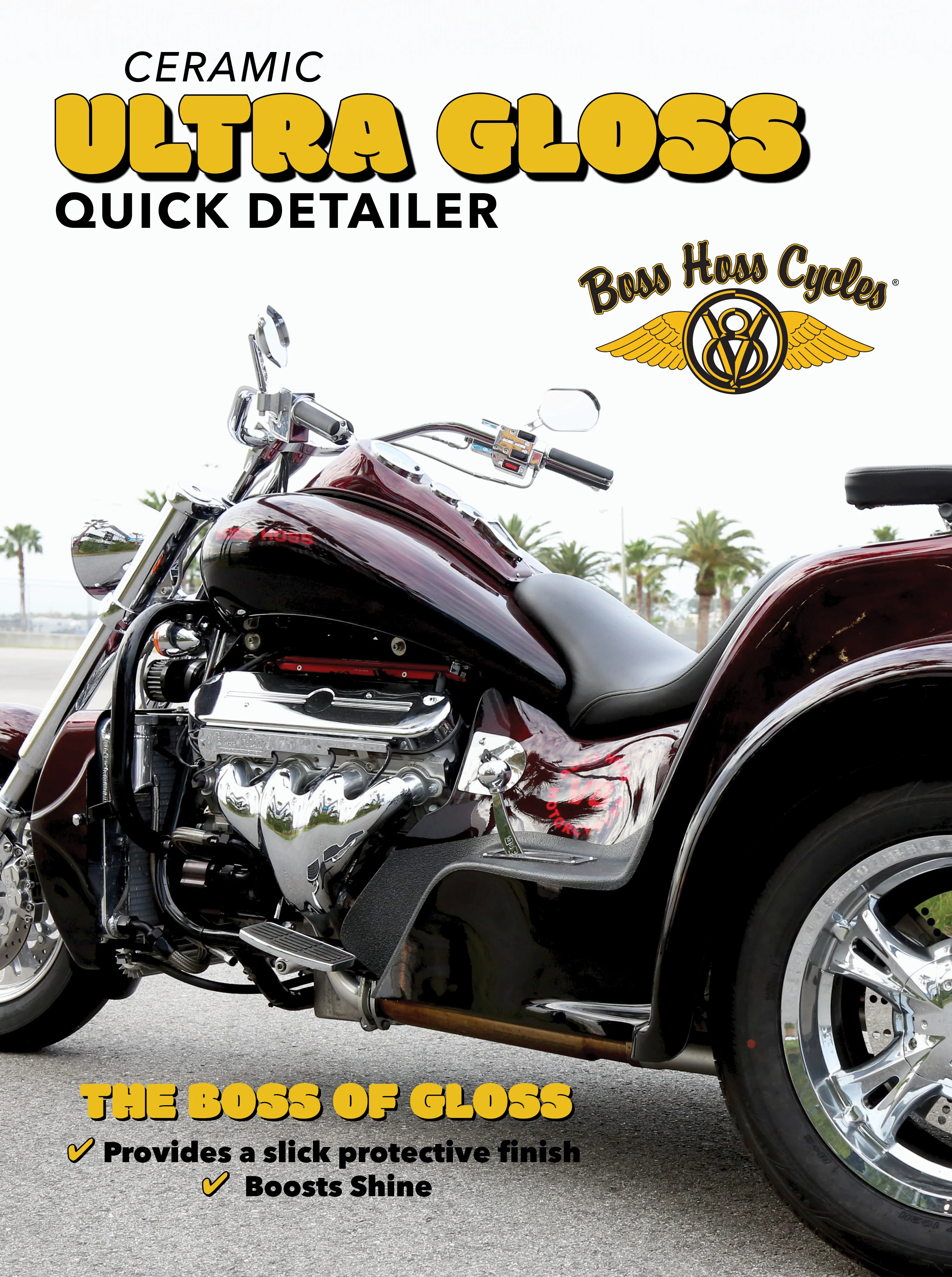 Boss Hoss Ceramic Ultra Gloss Quick Detailer 3.4 Oz - Image 3
