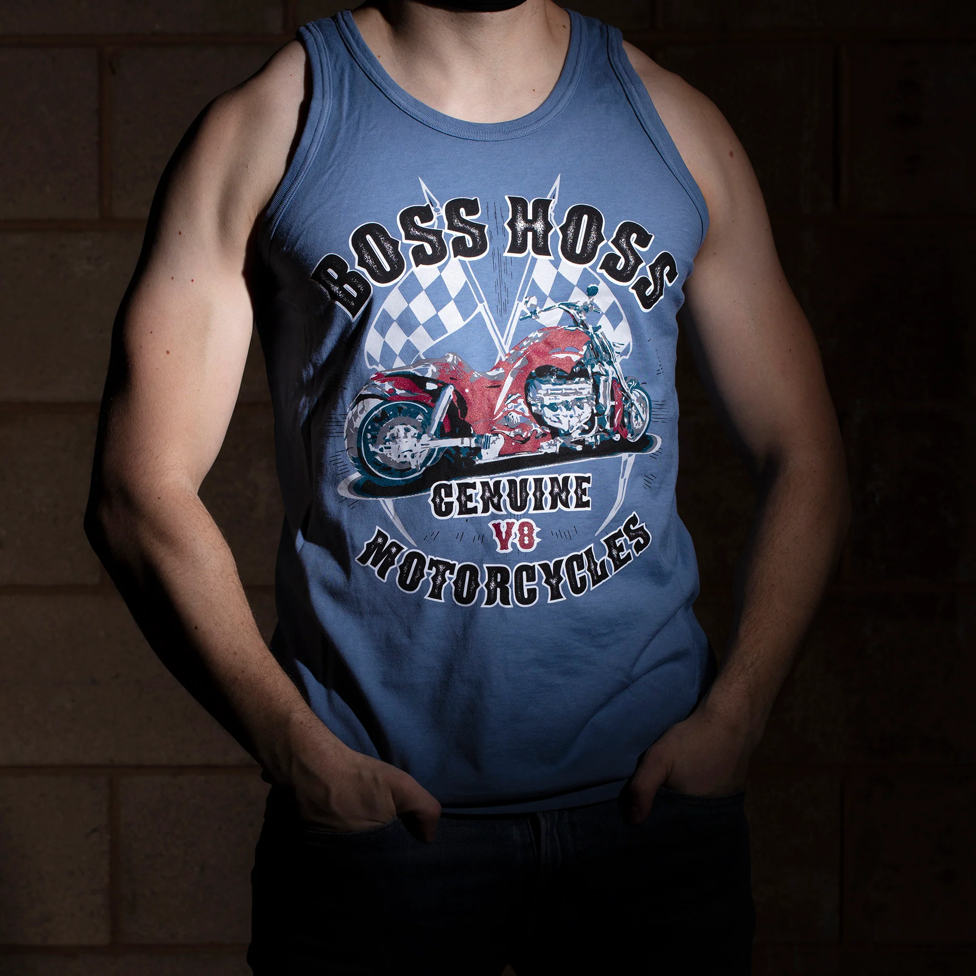 Genuine V8 Machines Tank Top Blue - Image 7