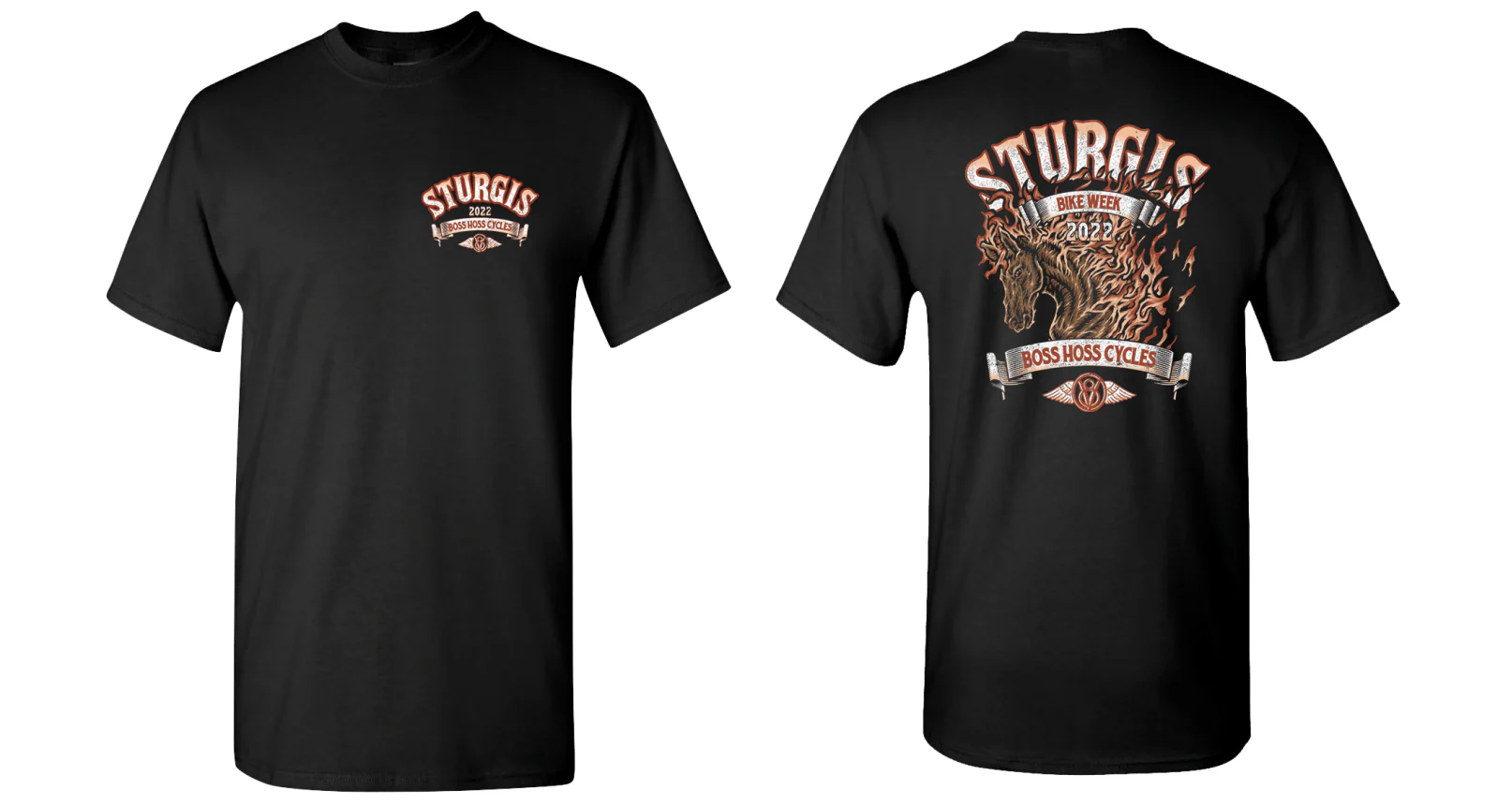Boss Hoss Official Sturgis '22 Crew Neck T-shirt - Image 3