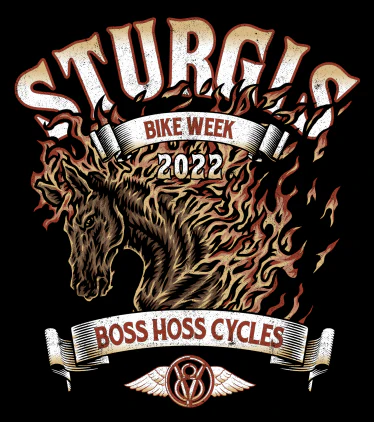 Boss Hoss Official Sturgis '22 Crew Neck T-shirt - Image 4